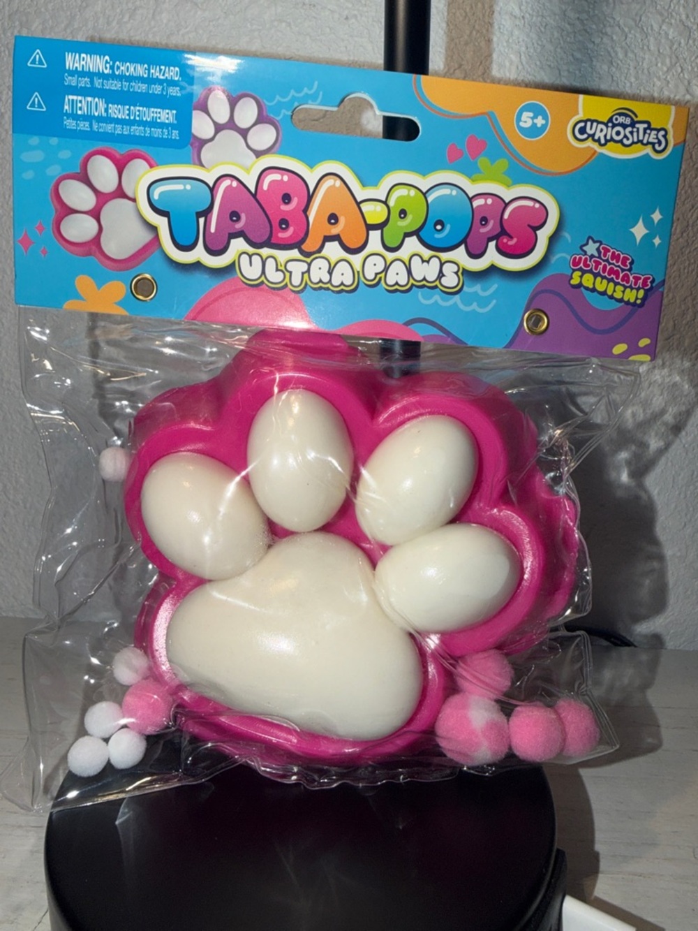 Taba-pops ultra paws  Pink & White Squishy Sensory Toy